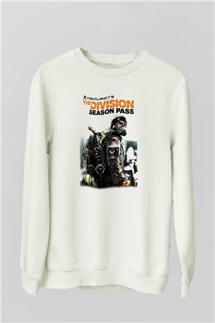 Tom Clancy Beyaz Unisex Sweatshirt