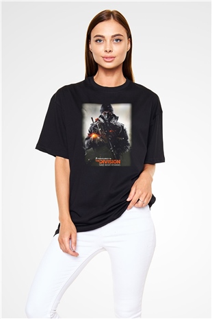 Tom Clancy Siyah Unisex Oversize Tişört T-Shirt