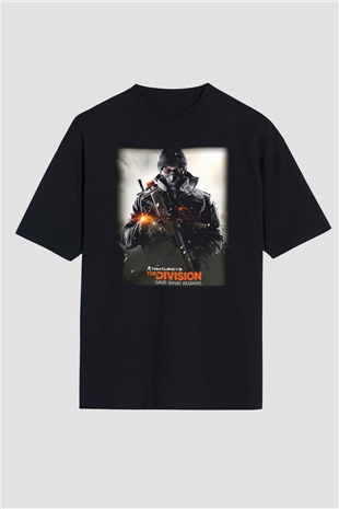 Tom Clancy Siyah Unisex Oversize Tişört T-Shirt