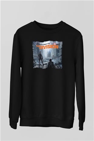 Tom Clancy Siyah Unisex Sweatshirt