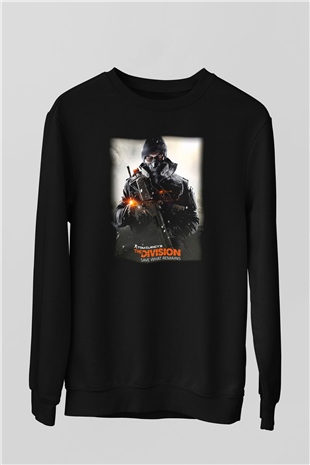 Tom Clancy Siyah Unisex Sweatshirt