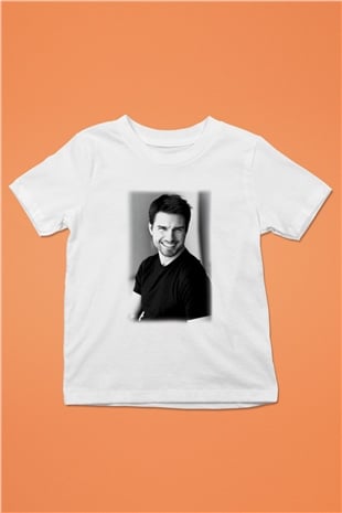Tom Cruise Baskılı Beyaz Unisex Çocuk Tişört