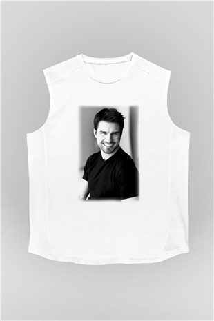 Tom Cruise Beyaz Unisex Kolsuz Tişört