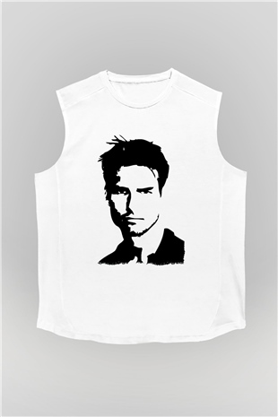 Tom Cruise Beyaz Unisex Kolsuz Tişört