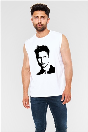 Tom Cruise Beyaz Unisex Kolsuz Tişört