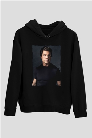 Tom Cruise Siyah Unisex Kapüşonlu Sweatshirt