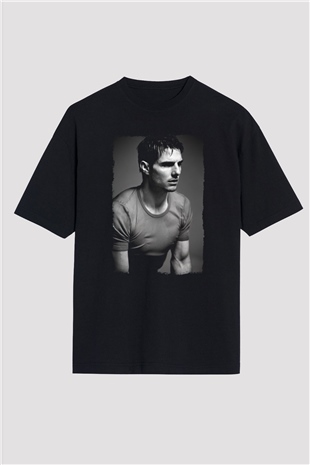 Tom Cruise Siyah Oversize Tişört Oversize T-shirt - TişörtFabrikası