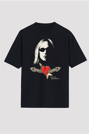 Tom Petty Siyah Unisex Oversize Tişört T-Shirt
