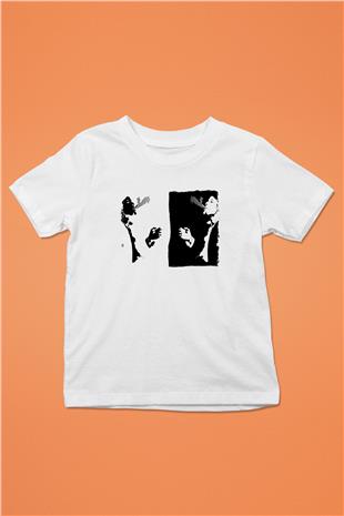Tom Waits Baskılı Beyaz Unisex Beyaz Çocuk Tişört - Tshirt