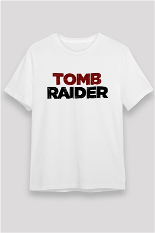 Tomb Raider Beyaz Unisex Tişört T-Shirt
