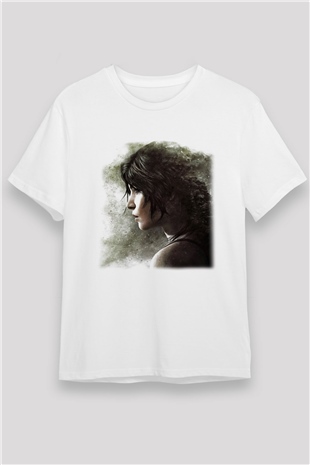 Tomb Raider Beyaz Unisex Tişört T-Shirt