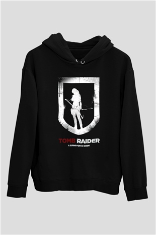 Tomb Raider Siyah Unisex Hoodie