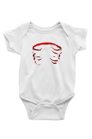 Tool Baskılı Beyaz Unisex Bebek Body - Zıbın