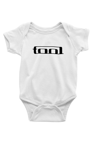 Tool Baskılı Beyaz Unisex Bebek Body - Zıbın