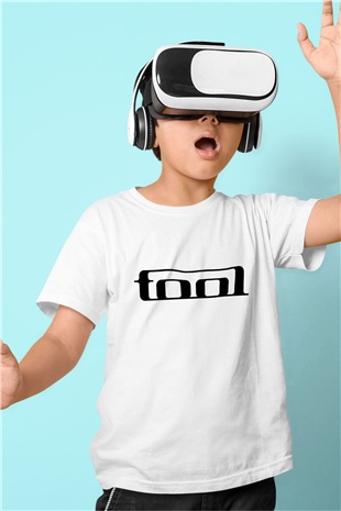 Tool Baskılı Beyaz Unisex Çocuk Tişört