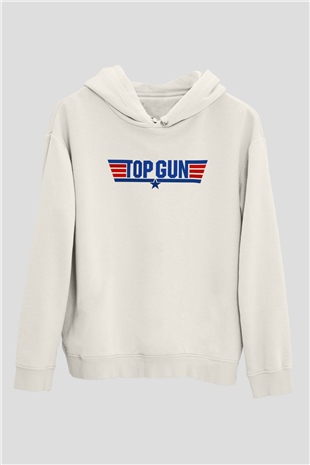 Top Gun Beyaz Unisex Hoodie