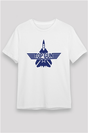 Top Gun Beyaz Unisex Tişört T-Shirt