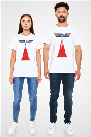 Top Gun Beyaz Unisex Tişört T-Shirt
