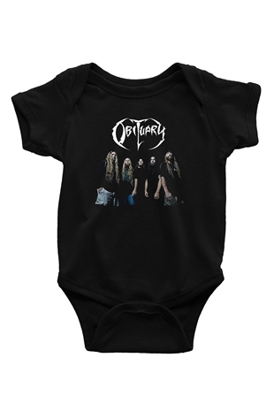 Tortorum Baskılı Unisex Siyah Bebek Body - Zıbın