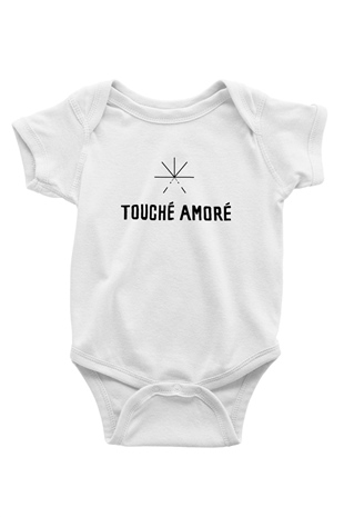 Touche Amore Baskılı Beyaz Unisex Bebek Body - Zıbın