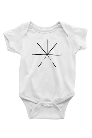 Touche Amore Baskılı Beyaz Unisex Bebek Body - Zıbın
