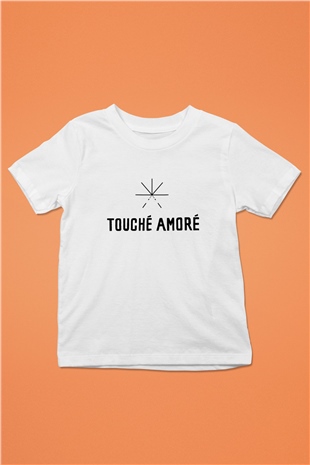 Touche Amore Baskılı Beyaz Unisex Çocuk Tişört