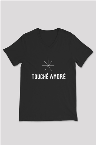 Touche Amore Siyah Unisex V Yaka Tişört T-Shirt