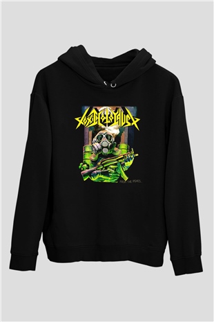 Toxic Holocaust Siyah Unisex Kapşonlu Sweatshirt