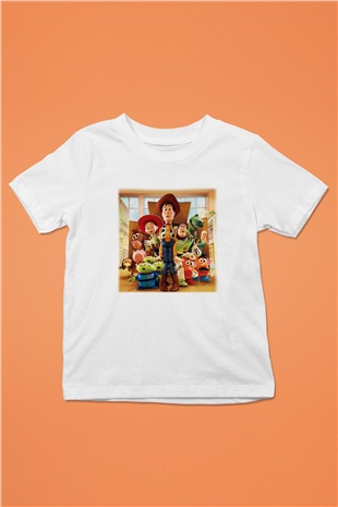 Toy Story Baskılı Beyaz Unisex Çocuk Tişört