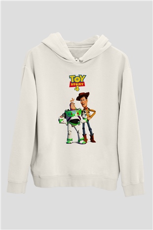 Toy Story Beyaz Unisex Hoodie