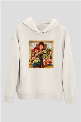 Toy Story Beyaz Unisex Hoodie