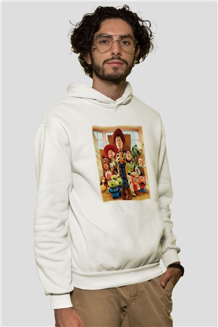Toy Story Beyaz Unisex Hoodie