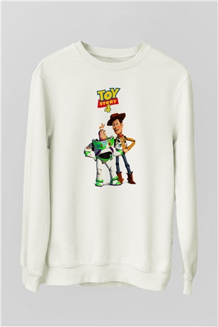 Toy Story Beyaz Unisex Sweatshirt