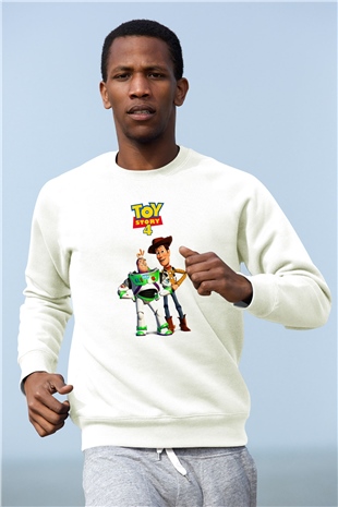 Toy Story Beyaz Unisex Sweatshirt