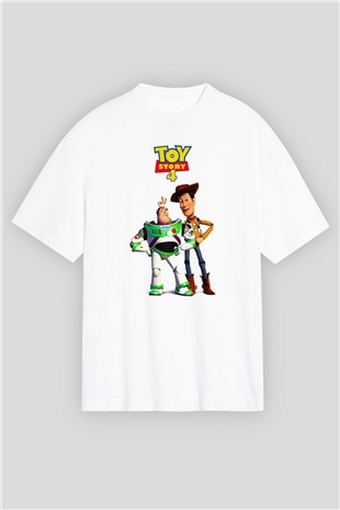 Toy Story Beyaz Oversize Tişört Oversize T-shirt