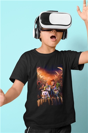 Toy Story Siyah Unisex Çocuk Tişört