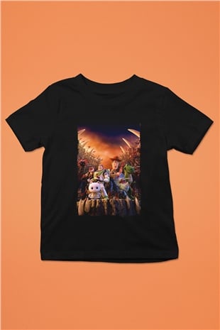 Toy Story Siyah Unisex Çocuk Tişört