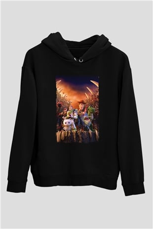 Toy Story Siyah Unisex Hoodie