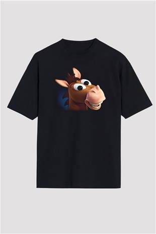 Toy Story Siyah Unisex Oversize Tişört T-Shirt