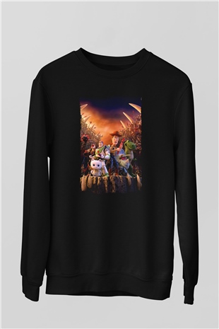 Toy Story Siyah Unisex Sweatshirt
