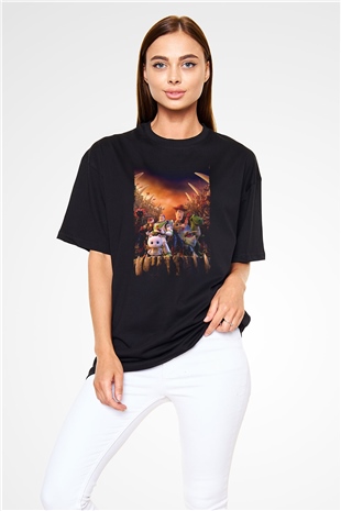 Toy Story Siyah Oversize Tişört Oversize T-shirt