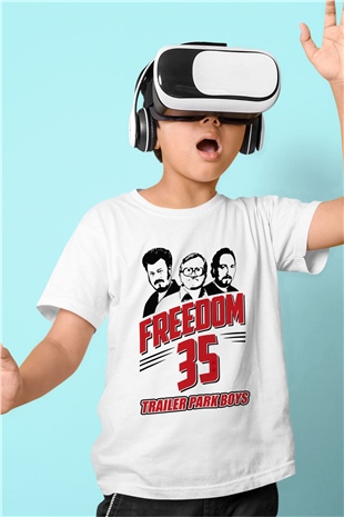 Trailer Park Boys Baskılı Beyaz Unisex Çocuk Tişört
