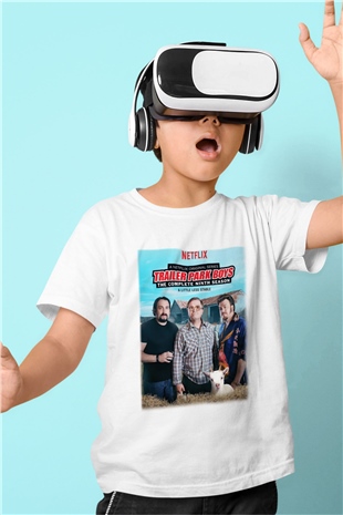 Trailer Park Boys Baskılı Beyaz Unisex Çocuk Tişört