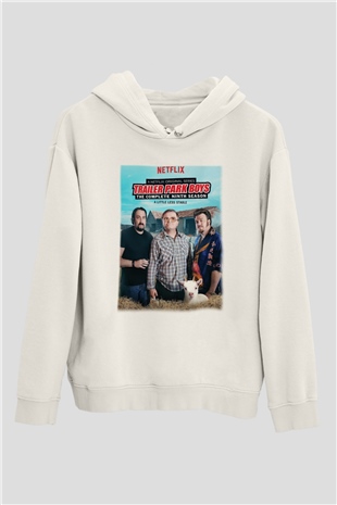 Trailer Park Boys Beyaz Unisex Kapşonlu Sweatshirt