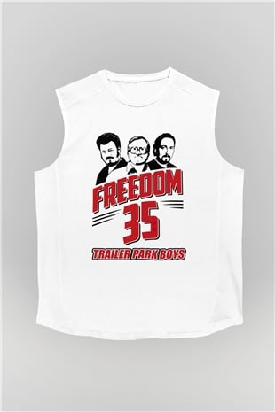 Trailer Park Boys Beyaz Unisex Kolsuz Tişört