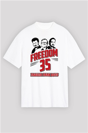 Trailer Park Boys Beyaz Unisex Oversize Tişört T-Shirt