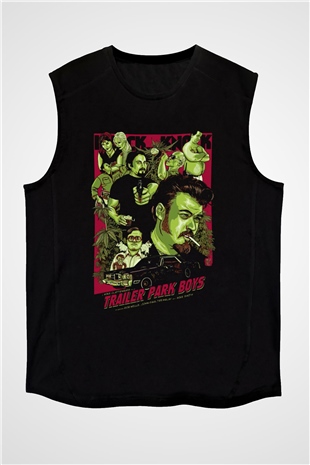 Trailer Park Boys Siyah Unisex Kolsuz Tişört