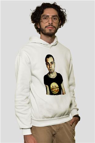 Trainspotting Baskılı Beyaz Unisex Hoodie