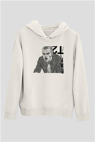 Trainspotting Baskılı Beyaz Unisex Hoodie