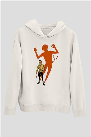 Trainspotting Baskılı Beyaz Unisex Hoodie